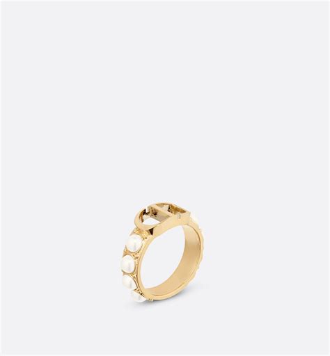 dior gold finish rings